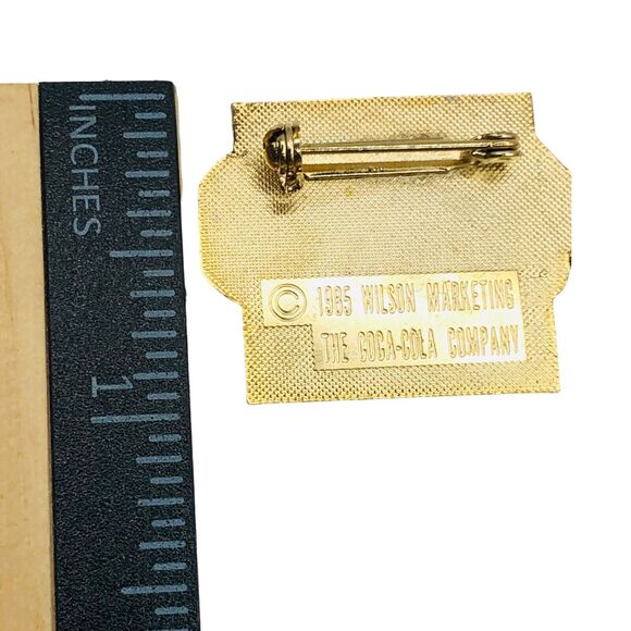 VTG Coca Cola 1986 100th Centennial Celebration Anniversary Lapel Hat PIN Enamel - Picture 5 of 6